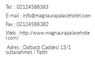 The Magnaura Palace Hotel iletiim bilgileri